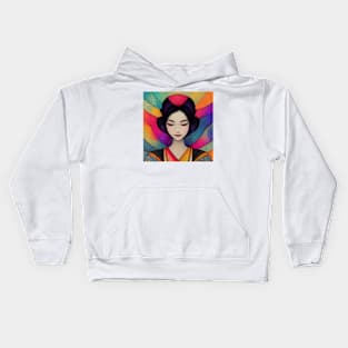 Japanese Woman - Enhance Creative Kids Hoodie